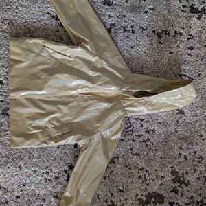 Zara Kids Metallic Gold Hooded Raincoat